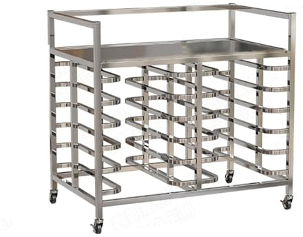 7-Tier Bun Pan Bakery Rack,Commercial Steel Racking Trolley Storage,Food Trays Racks Cooling Carts,for Kitchen/Dining Rooms