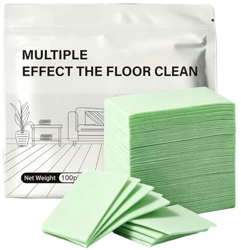 100 Stycken Golvrengöringstabletter Multi-Surface Cleaner Vattenlösligt Golvrengöringsmedel for Moppning Uppmätt Djuprengöringslösning(Green)