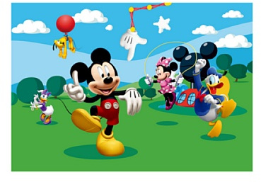 AG Design FTD 0253 Disney Mickey Mouse, Papier Fototapete - 360x254 cm - 4 teile, Papier, multicolor, 0,1 x 360 x 254 cm