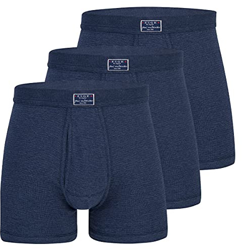 ESGE 3er-Pack Herren Feinripp Jeans 320 Unterhose - Pant mit Eingriff – Bequem, Sportlich - Baumwolle – Formbeständig, Strapazierfähig, Ohne Seitennähte – Traditionelle Meisterverarbeitung seit 1881
