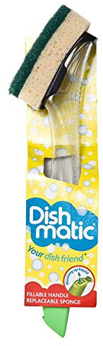 3 x Dishmatic Washing Up Brushes with Heavy Duty Sponge