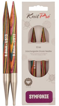 KnitPro Symfonie utbytbara cirkulära nålar 13 cm (5 tum) | 9,00 mm