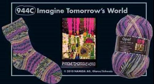 Opal Sockengarn Hundertwasser III - 4 Fach 944C Imagine Tomorrow's World