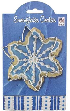 Ann Clark Cookie Cutters Snowflake Cookie Cutter 4.25 with Recipe Card, Made in USA
