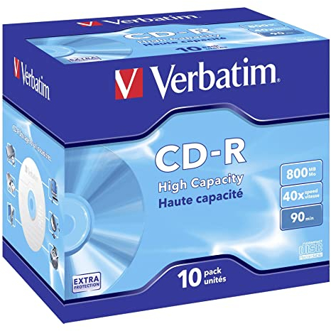 1x10 Verbatim CD-R 90 / 800MB JC 48x Speed, ExtraProtection