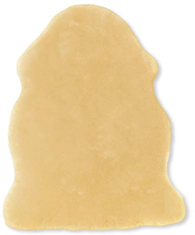Ibena Parkano Peau d'agneau naturelle pour bébé - Peau de mouton douce - Différentes tailles - Grande fourrure naturelle tannage écologique - Environ 80-90 cm