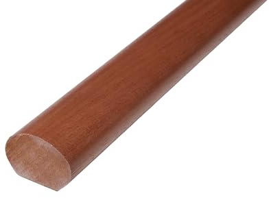 Hobby Legno - Corrimano In Legno Massello Ayous Tinto Noce Medio mm. 55X40X3000 (Prezzo Per ml. 3)