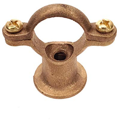 22mm Cast Brass Pipe Ring with Backplate - Pack of 5