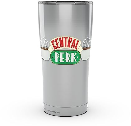 Tervis 1334014 Warner Brothers - Friends Central Perk Insulated Tumbler with Wrap and Red Travel Lid, 16 oz Mug - Tritan, Clear