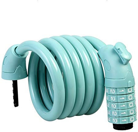 Fahrradschloss Helmschloss Mit 5-Stelliger Rücksetzbarer Nummer, 120 Cm Langlebigem Kettenschloss, Kombinationskabelschloss Für Fahrrad, Roller, Grills Und Andere Gegenstände, Die Gesichert Werden Müs