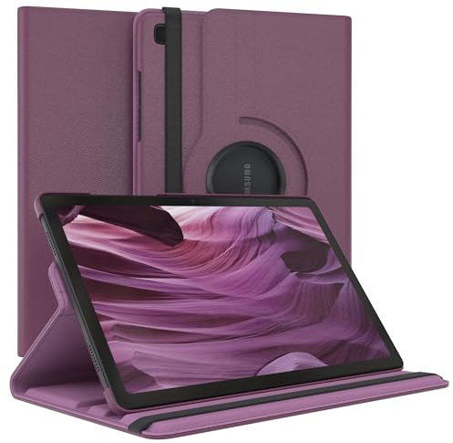 EAZY CASE - Tablet Hülle für Samsung Galaxy Tab A7 Schutzhülle 10.4 Zoll Smart Cover Tablet Case Rotationcase zum Aufstellen Klapphülle 360° drehbar mit Standfunktion Tasche Kunstleder Lila