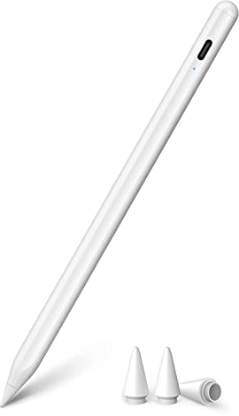 JAMJAKE Stift für Apple iPad 2018-2025 mit Schnellladeleistung Palm Rejection Pencil Kompatibel für i-Pad 11/10/9/8/7/6, Pro M4/12.9/11/13, Air 3/4/5/M2/M3, mini 7/6/5 Gen (618)