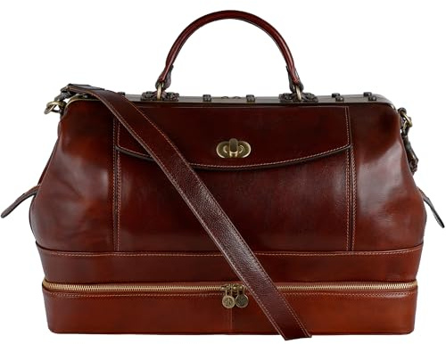 Time Resistance Leder Arzttasche Geldbörse Medizinische Aktentasche Vintage Handtasche