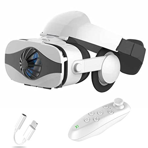 Occhiali VR, Visore Realtà Virtuale, Cuffie 3D VR Compatibile con Tutti Gli, Lente Regolabile per Film e Giochi 3D, per iPhone 13 Pro Max/13 Pro/13/12/11, per Samsung Galaxy S21, Huawei, Xiaomi