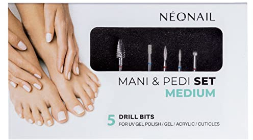 NEONAIL fräsbits-set, medium för nagelfräsar