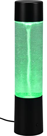 Reality Leuchten LED Tischleuchte Tornado R50751032, Kunststoff schwarz, Glas klar