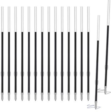 ENLACE Kugelschreiberminen Blau&Schwarz,60 Stück Kugelschreiber Ersatzminen,Einziehbare Stift Nachfüllungen 1,0mm Strichstärke,Kugelschreiberminen Schwarz 98mm Länge,Kunststoff Kugelschreiber Minen