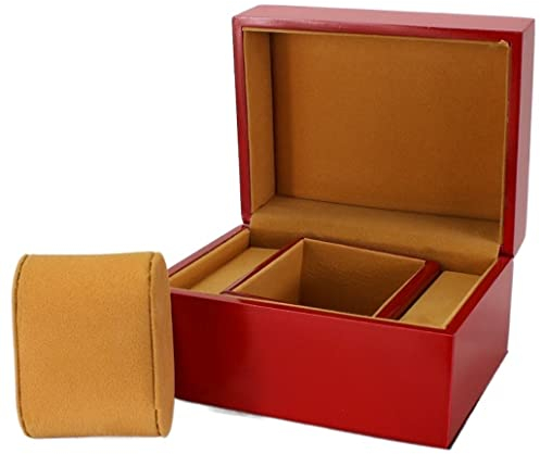 AVFORA Uhrenetui, Uhrenrolle, Aufbewahrungsbox for Uhren, Holz, Reise-Uhrenvitrinenhalter, Organizer-Box mit 1 abnehmbaren Uhrenkissen, Uhrenbox, Uhrenbeweger