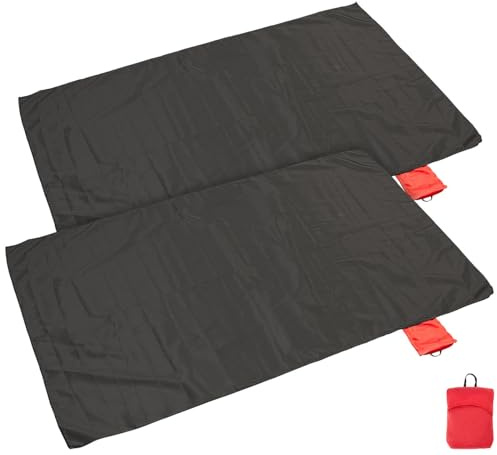 PEARL Campingdecke: 2er-Set Mini-Picknickdecke 70 x 110 cm, kleines Packmaß, 55 g (Camping-Sitzunterlage, Pocket-Picknickdecke, Zelt)