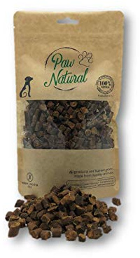 Paw Natural Hunde Leckerlis 250g Ziege-Leckereien | 100% Gluten- & getreidefrei | aus frischem Fleisch gesunder Tiere (250g)