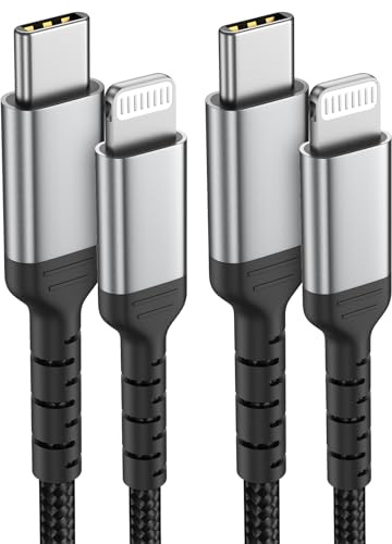ULIFTUS Cavo USB C Lightning 2M 2Pack, Nylon Cavi iPhone USB-C PD Power Delivery per Apple 14, 13, 12, 11, Pro Max Xs Xr X 8, 7, 6 SE