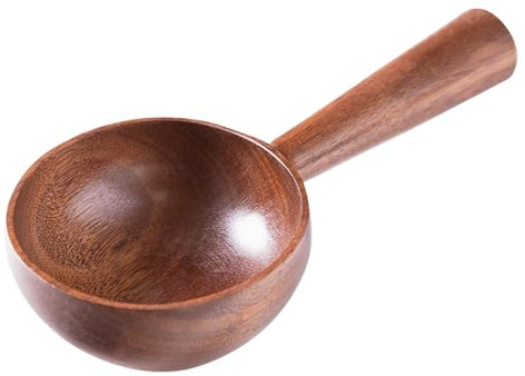 Cucharón de madera, cucharón de madera grande, cucharón de sopa de madera, cucharas de madera natural para cocinar, utensilios de cocina multifuncionales