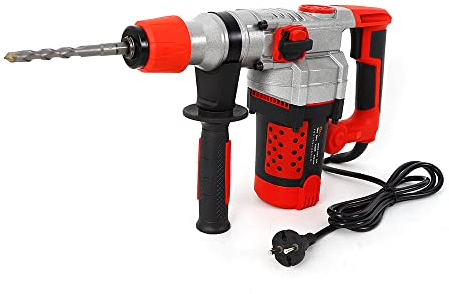 Marteau perforateur 2200 W Burin Démolition Perceuse à percussion avec mallette Jeu de forets électriques 930 tr/min Tige hexagonale Marteau de démolition