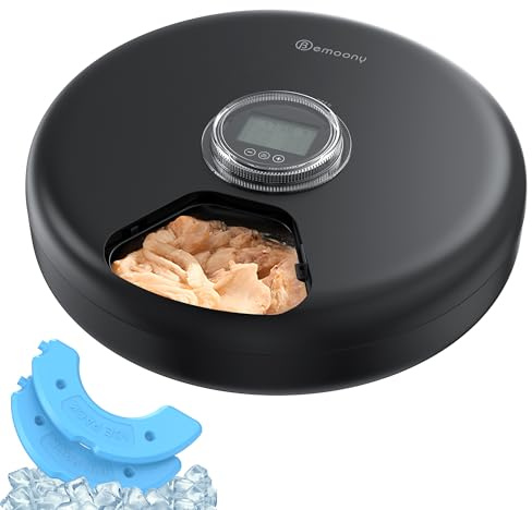 Distributore Automatico Cibo Gatti Umido: Dispenser Crocchette Gatto Timer - Dispenser Cibo Gatti senza Fili - Mangiatoia Cani Batteria - Dosatore Programmabile - Erogatore Cibo Animali Refrigerante