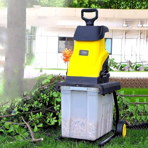 Electric Garden Wood Shredder,Garden Tree Wood Chipper,Multifunctional Branches Leaves Wood Crusher,with 45L Collection Box,Maximum Cutting Diameter: 45mm,50m