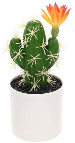 PRETYZOOM Cactus Artificiel Bonsaï Décoratif en Pot Plante en Pot De Table 7.87In Ornement Réaliste pour Décoration De Bureau Et Maison