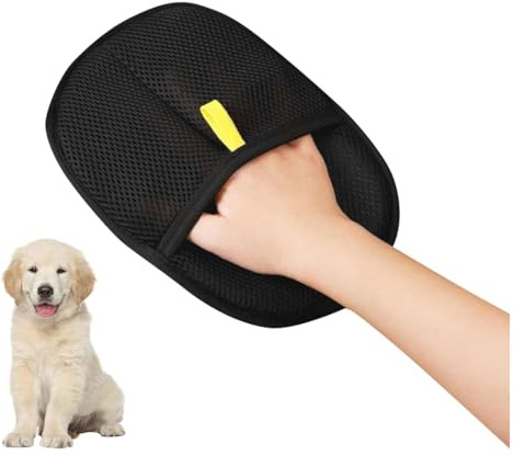 Azushwer Pet Grooming Gloves, Dog Cat Grooming Glove, Double Sided Pet Grooming Gloves, Static Removal Gloves for Pet Hair, Reusable Pet Cleaning Glove for Washing, Deshedding, Grooming