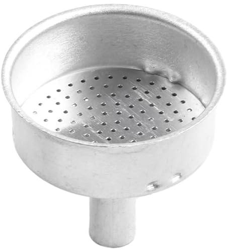 Filtro de embudo de aluminio de repuesto para cafetera Moka para café expreso, capacidad de 1 a 12 tazas (50 ml)