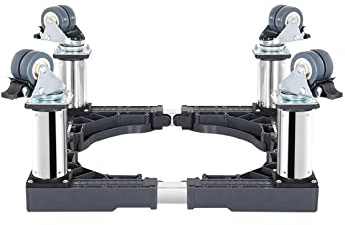 Waschmaschine Sockel Untergestell, Beweglicher Gerätewagen mit Rollen, Höhe 8 Zoll, Ständer für Kühlschränke und Gefrierschränke, Waschmaschinen-/Kühlschranksockel, verstellbar von 16 bis 25 Zoll, fü