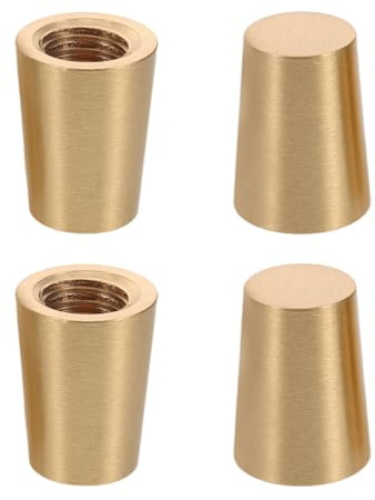 Artibetter 4stück Titel Messing Füße Für Holzuntersetzer Dekorative Ständer Für Küchenutensilien Möbel Handwerksprojekte Stabiler Konischer Fuß Aus Reinem Messing