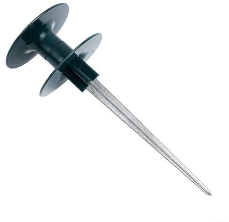 Rotella guida compatta per tubi da giardino, efficiente, con supporto per chiodi a terra (1 pz)