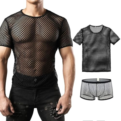 Pluvyze Netzhemd Herren,Netzshirt Herren,Netzoberteil