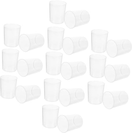 Gatuida 30pcs Plastic Measuring Cups 100ml Laboratory Beakers Scale Food-grade Material Chemistry Measuring Cup for Student Classroom Sampling