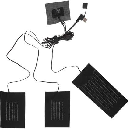 Toyvian Almohadilla Térmica para Ropa Eléctrica Calefactor Flexible de Carbono Negro para Abrigos y Prendas de Invierno