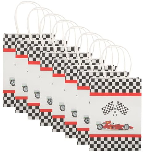 NOLITOY 12 Stück Geschenktaschen mit Kariertem Muster aus Papier Große Tragetaschen Geeignet für Aufbewahrung und Partys zum Einkaufen und Hochzeiten