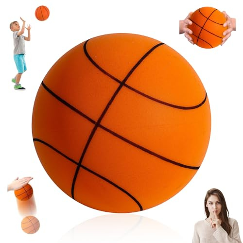 givuaime Leiser Springender Basketball Größe 3/5/7, 2025 Neuest Silent Basketball, MiniBasketball für leises Dribbling und Indoor-Training, Geschenk für Sportliche Jungen Mädchen Kinder 3-8 (S/3)