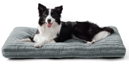 Pawk Hundebett Mittelgroße Hunde, Hundekissen Waschbar Flauschig, Hundekorb Weich Atmungsaktiv, rutschfeste Plüsch-Hundematte, 75x55x9cm