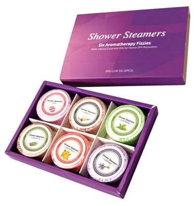 COLLBATH Pastiglie da Bagno Aromatiche Naturali 6 Pezzi Sali Marini per Doccia a Vapore Compresse Profumate Rilassanti per Bagno e Forniture Hotel Esperienza Wellness per Donne