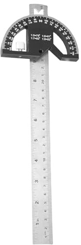 Angles Finder Protractor, 8Inch Finder Ruler, Gauge with 0-180 Degrees Measuring Tool, Adjustable Multifunction Right Angles Ruler