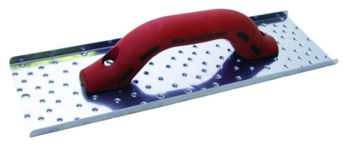 Planche à gratter Marshalltown, planche à frotter pour styromousse avec poignée DuraSoft, en acier inoxydable, dimensions : 356x102 mm