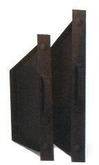 FIREFIX AK5030 Aschkasten mit Griff, konisch, Stahl schwarz, Höhe 40 mm zu Rost Nr. 4030/H, 610/410 x 370 mm (Breite x Tiefe)