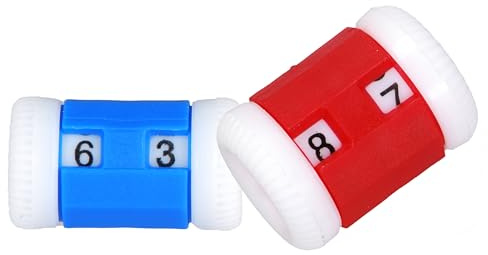 KnitPro 2 6.5 mm Combi Pack Sizes Row Counters, Blue & Red