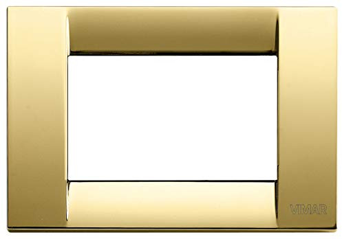 Vimar serie idé - Classic platta 3 moduler metall glänsande guld
