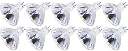 KOR MR16 20W Halogen Flood Light Bulbs, 12V, GU5.3 Bi-Pin Base, 10-Pack