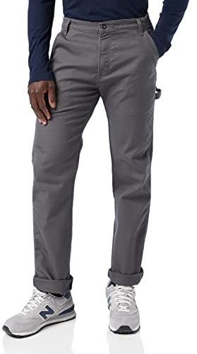Dickies Mens Tough Max Duck Carpenter Pants, Stonewashed Slate, 30W x 32L US