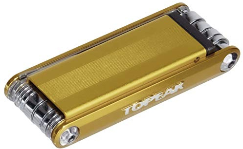 Topeak Tubi 18 Multifunktionswerkzeug mit integrierten schlauchlosen Reifenfunktionen, Gold, 7,6 x 4,1 x 1,8 cm